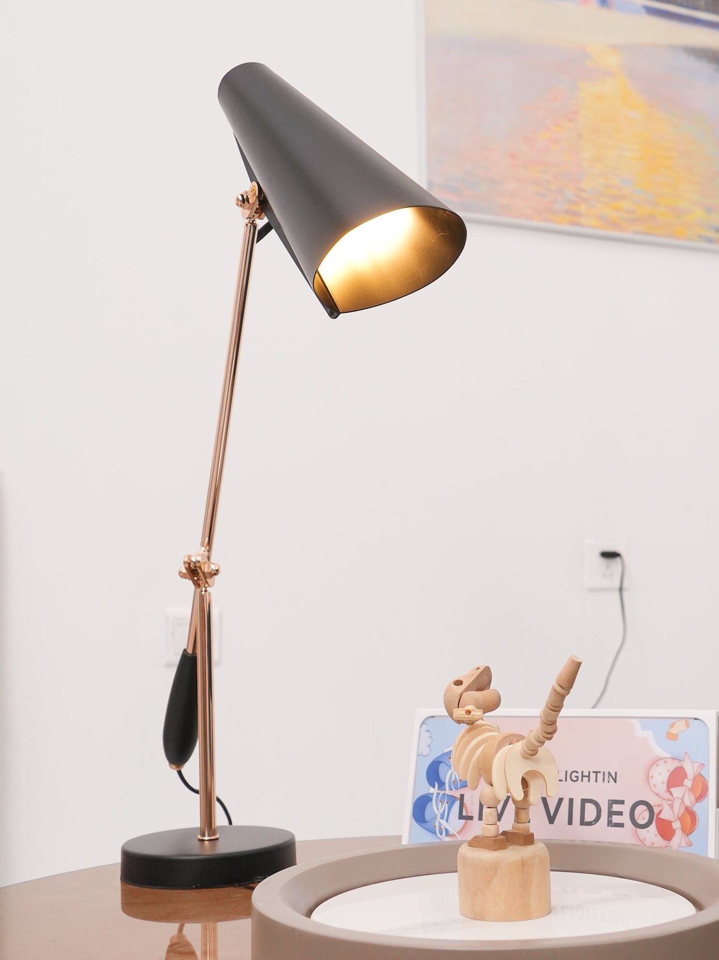 Birdy Table Lamp | Steel & Aluminum | White, Grey, Black, Red
