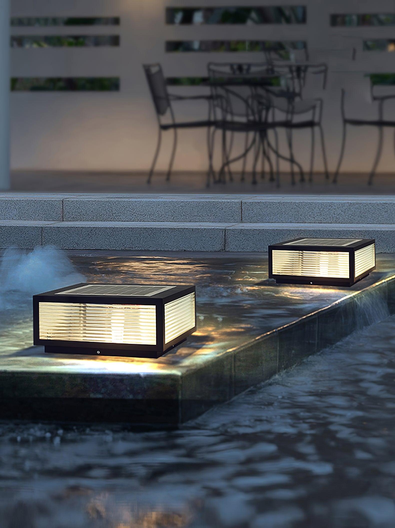 Birillo Garden Outdoor Light | Durable Metal & Glass | Black & Transparent Finish