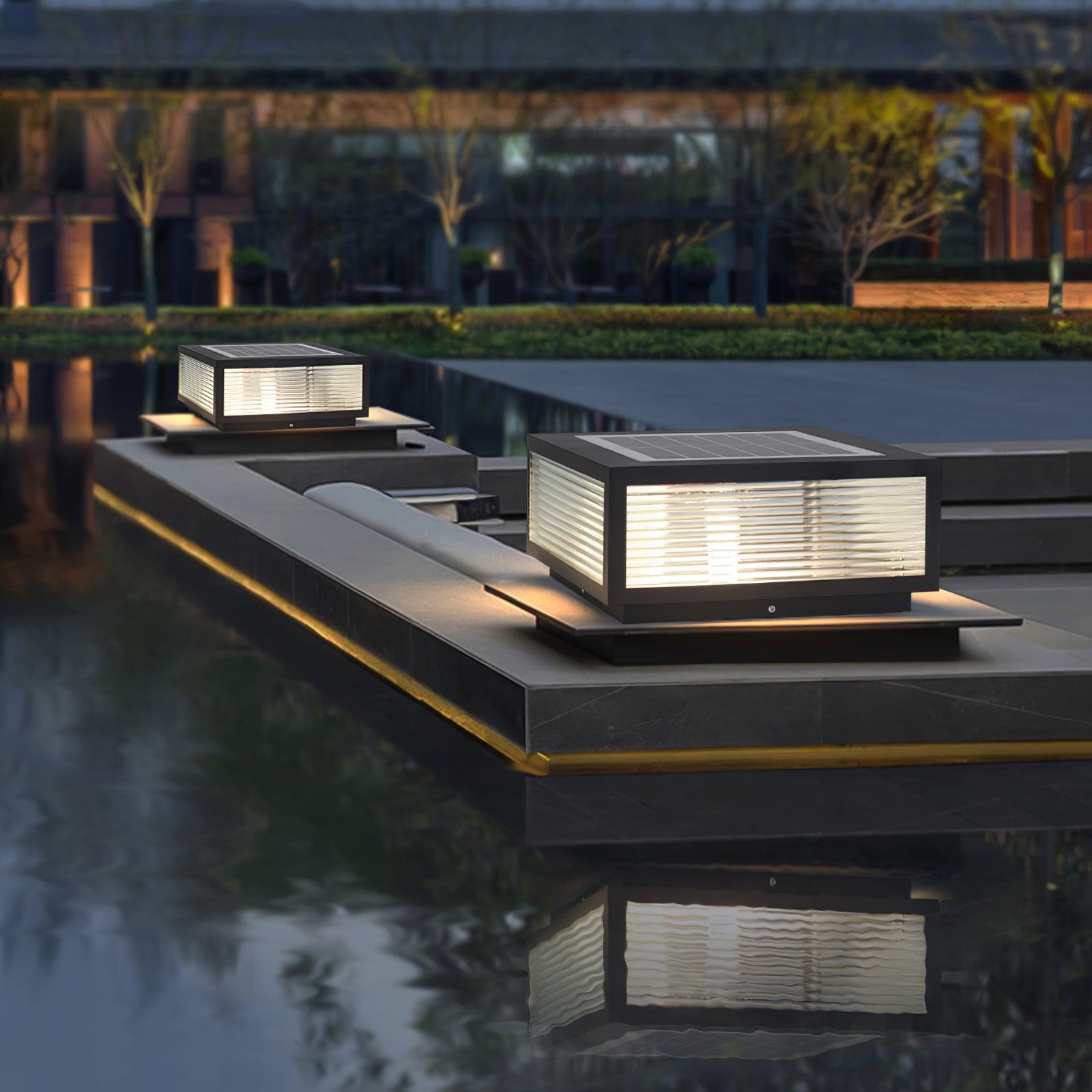 Birillo Garden Outdoor Light | Durable Metal & Glass | Black & Transparent Finish