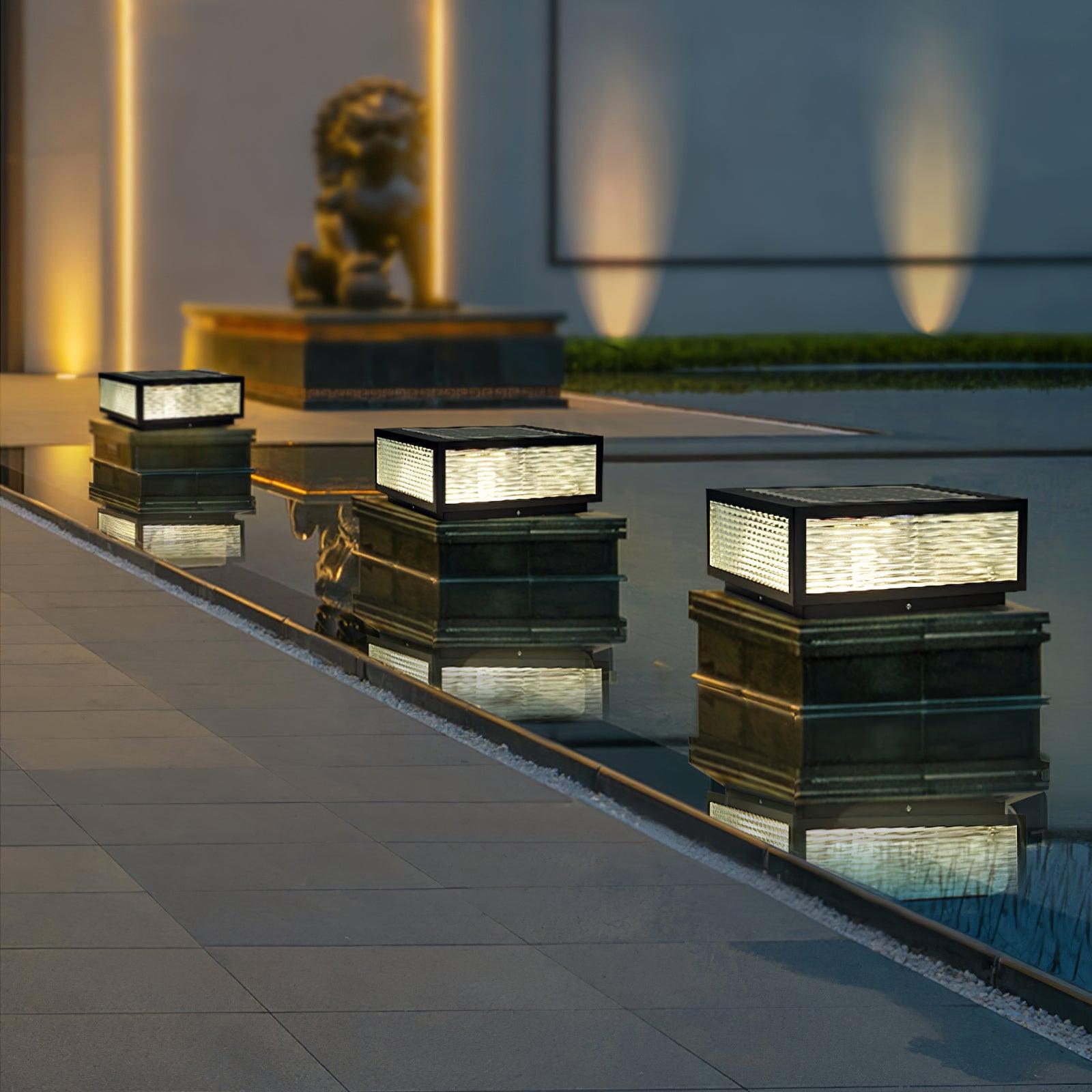 Birillo Garden Outdoor Light | Durable Metal & Glass | Black & Transparent Finish