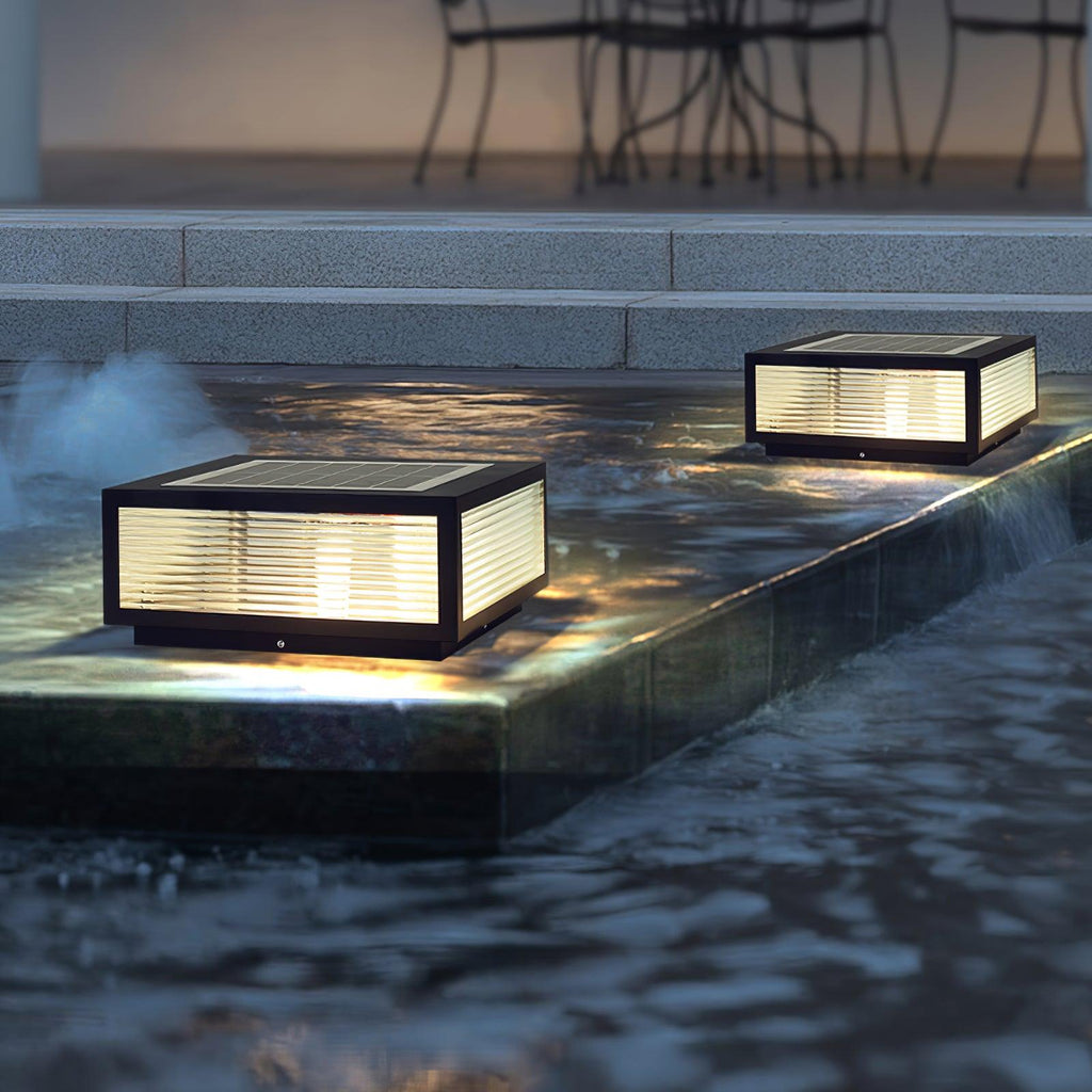 Birillo Garden Outdoor Light | Durable Metal & Glass | Black & Transparent Finish