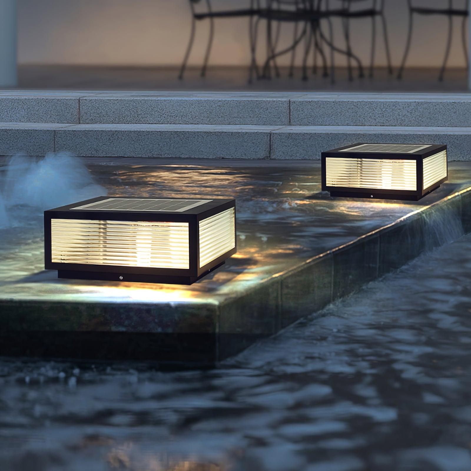 Birillo Garden Outdoor Light | Durable Metal & Glass | Black & Transparent Finish