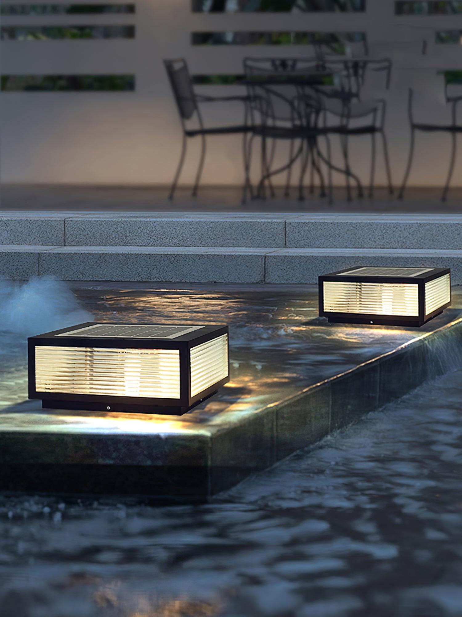 Birillo Garden Outdoor Light | Durable Metal & Glass | Black & Transparent Finish