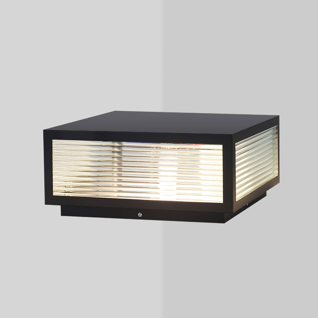 Birillo Garden Outdoor Light | Durable Metal & Glass | Black & Transparent Finish