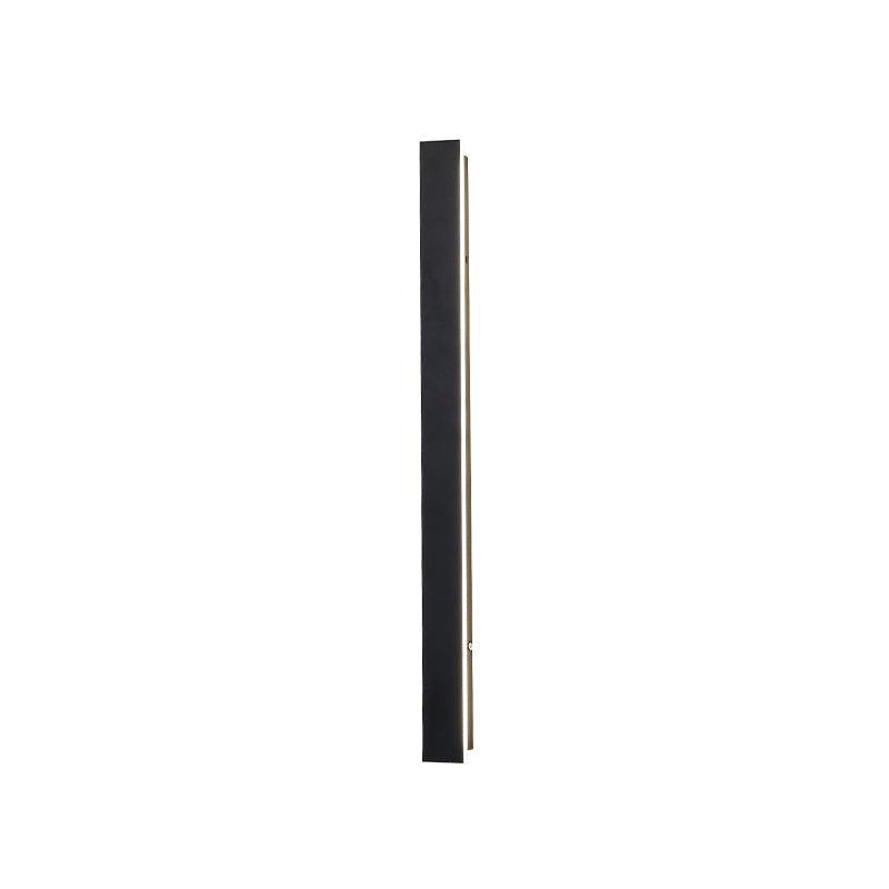 Long Strip Solar Outdoor Sconce | Stainless Steel, Acrylic | Black