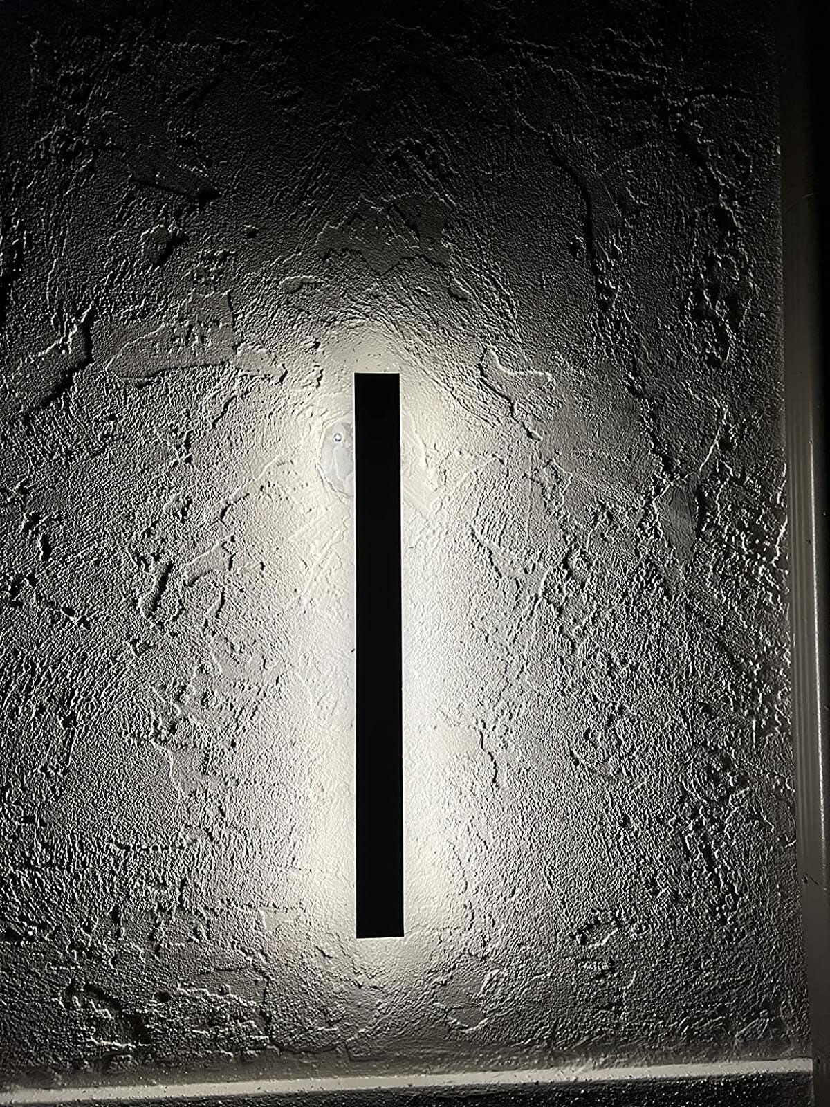 Long Strip Solar Outdoor Sconce | Stainless Steel, Acrylic | Black