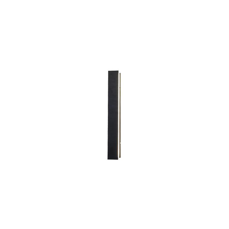 Long Strip Solar Outdoor Sconce | Stainless Steel, Acrylic | Black
