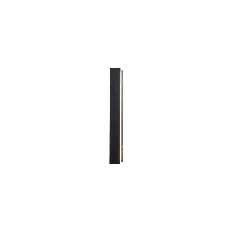 Long Strip Solar Outdoor Sconce | Stainless Steel, Acrylic | Black