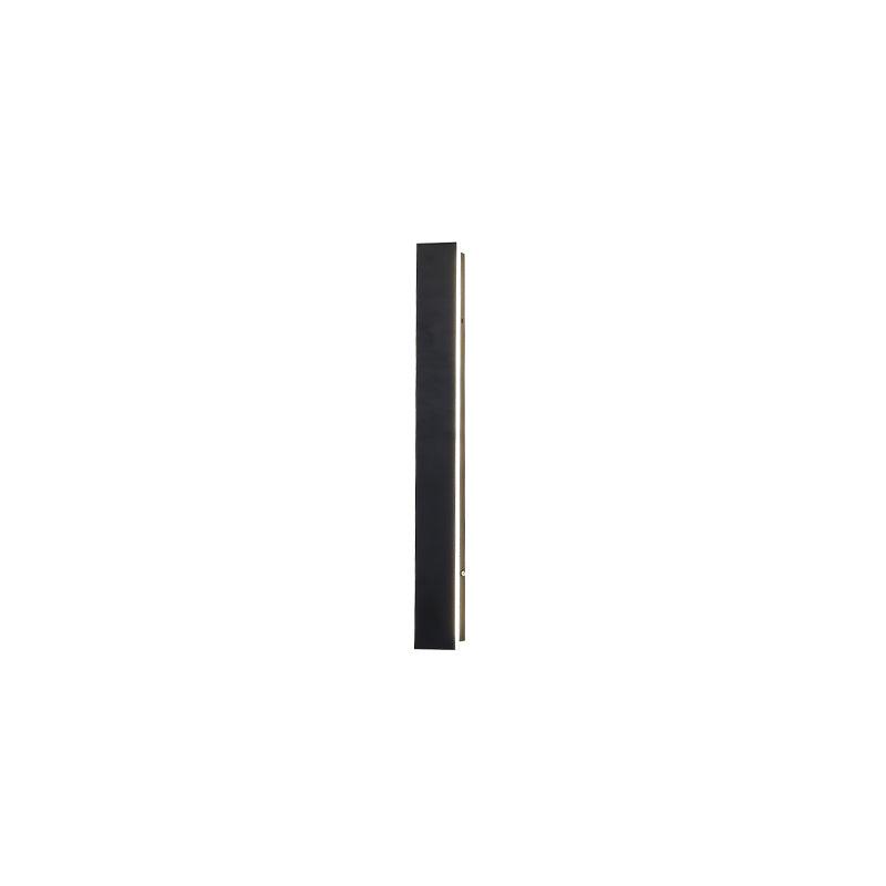 Long Strip Solar Outdoor Sconce | Stainless Steel, Acrylic | Black