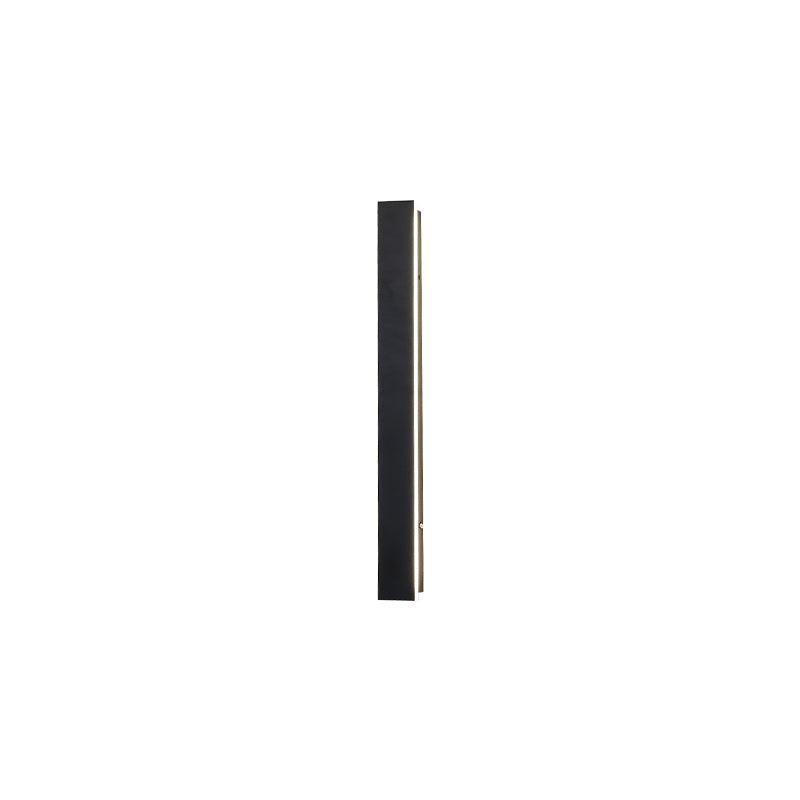 Long Strip Solar Outdoor Sconce | Stainless Steel, Acrylic | Black