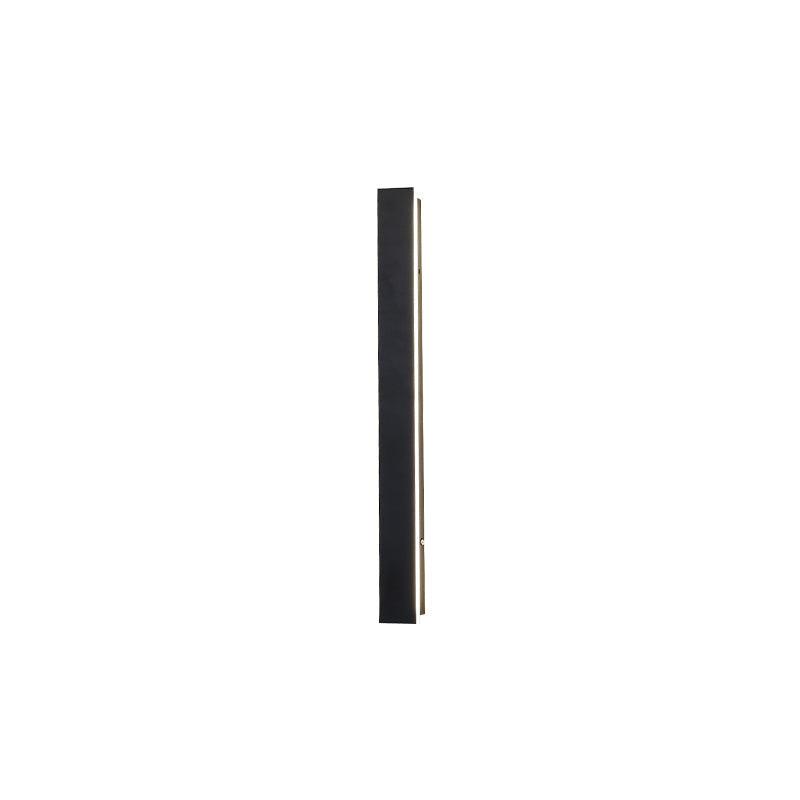 Long Strip Solar Outdoor Sconce | Stainless Steel, Acrylic | Black