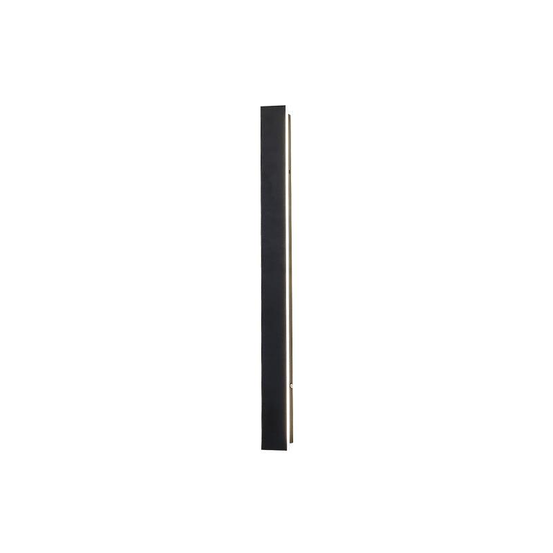 Long Strip Solar Outdoor Sconce | Stainless Steel, Acrylic | Black