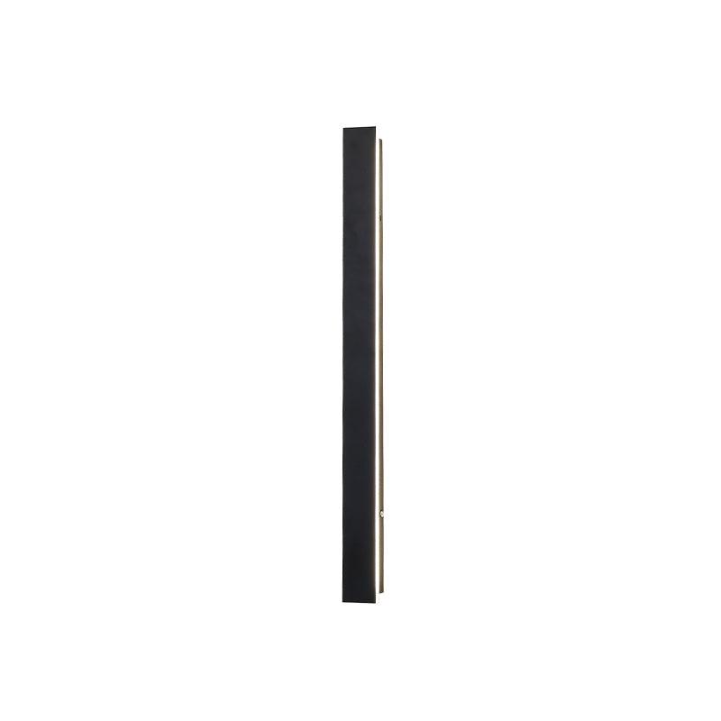 Long Strip Solar Outdoor Sconce | Stainless Steel, Acrylic | Black