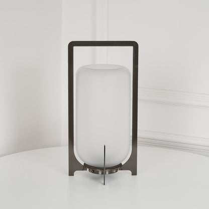 Twilight Lantern Table Light | Stainless Steel & White | 20cm Diameter