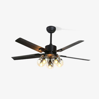 Ceiling Fan Light | Black Metal | 42/48/52 inch