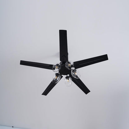 Ceiling Fan Light | Black Metal | 42/48/52 inch