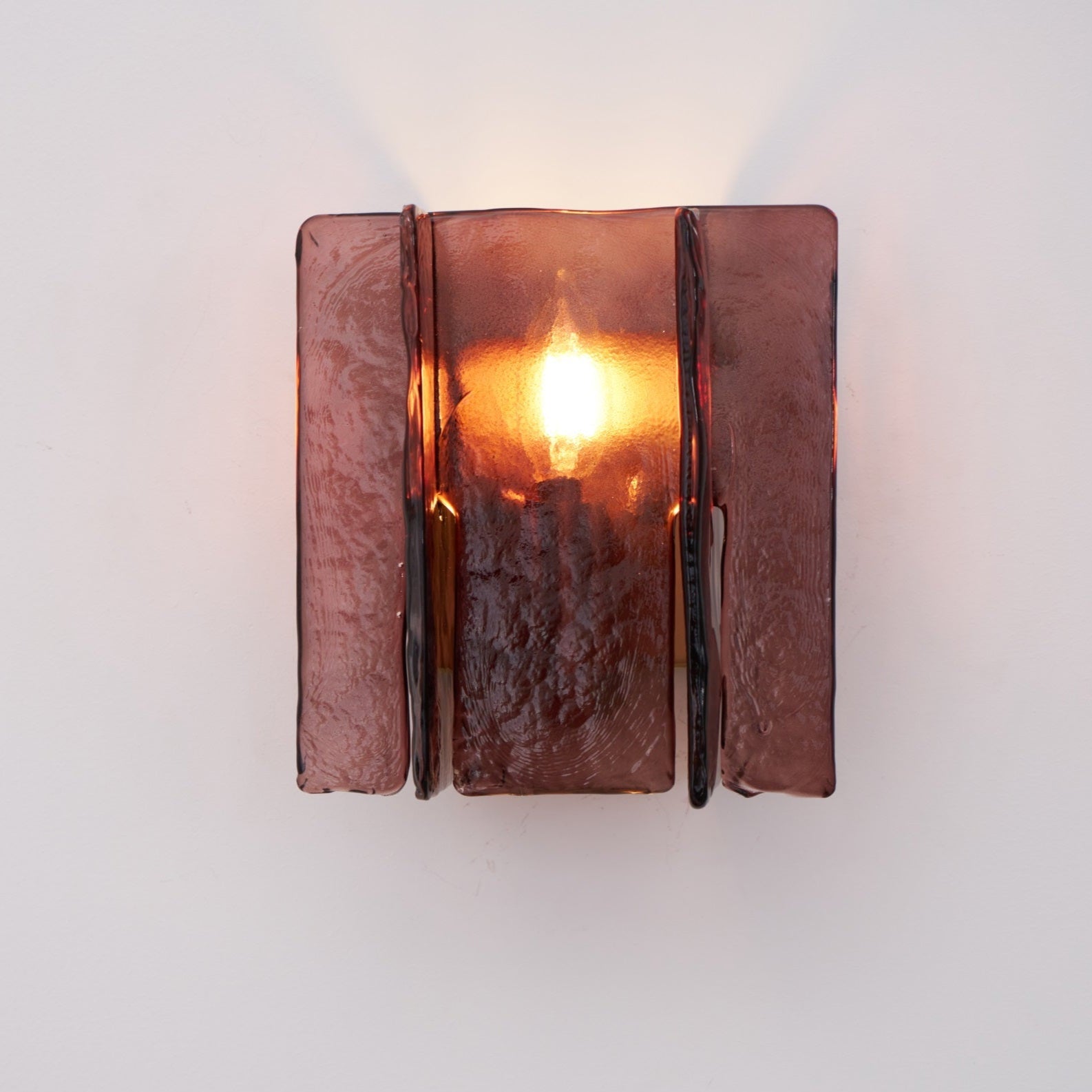 Blason Wall Light | Iron, Metal, Glass | Wine Red