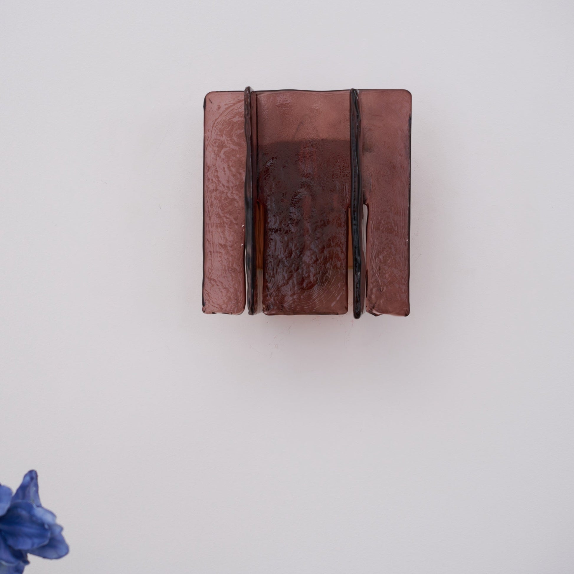 Blason Wall Light | Iron, Metal, Glass | Wine Red