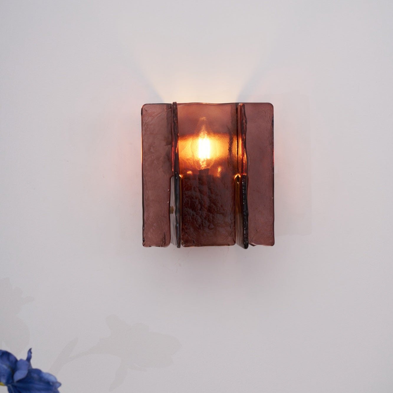 Blason Wall Light | Iron, Metal, Glass | Wine Red