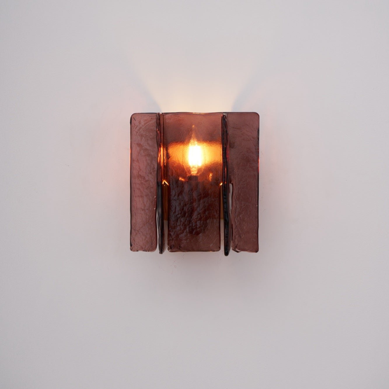 Blason Wall Light | Iron, Metal, Glass | Wine Red