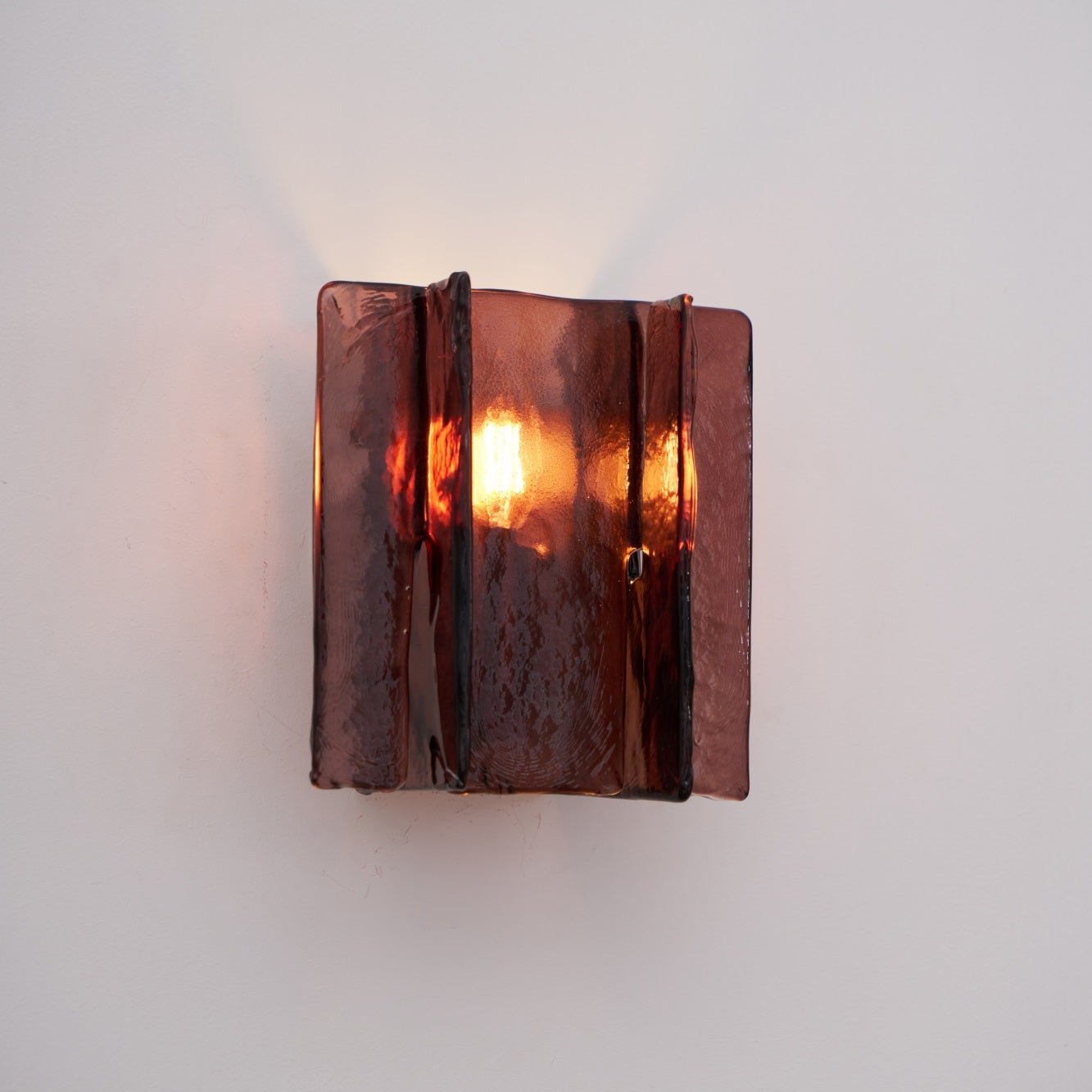 Blason Wall Light | Iron, Metal, Glass | Wine Red