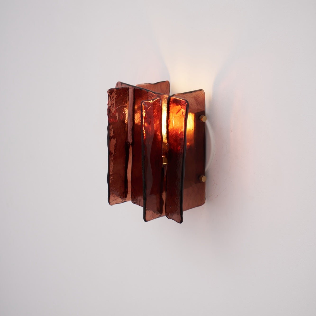 Blason Wall Light | Iron, Metal, Glass | Wine Red