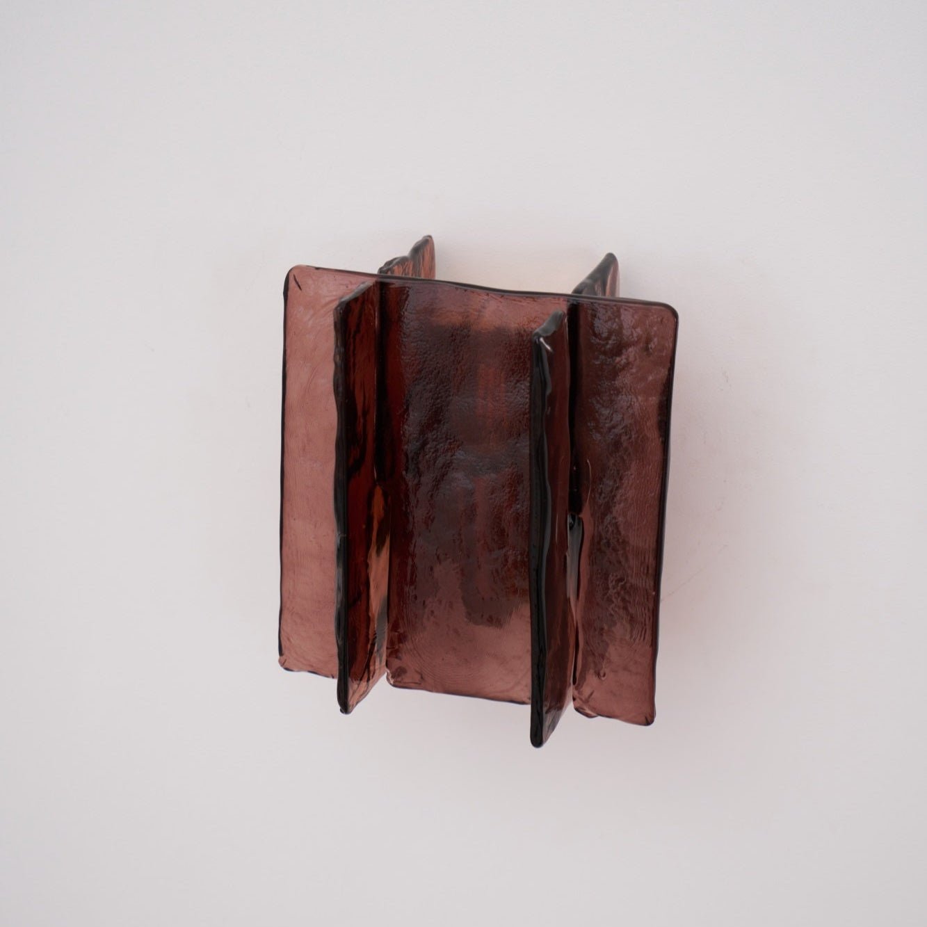 Blason Wall Light | Iron, Metal, Glass | Wine Red