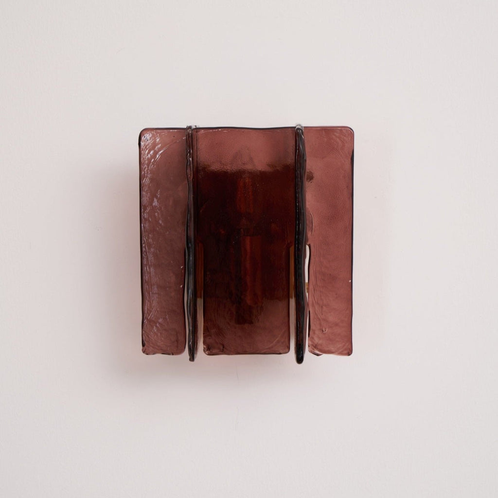 Blason Wall Light | Iron, Metal, Glass | Wine Red