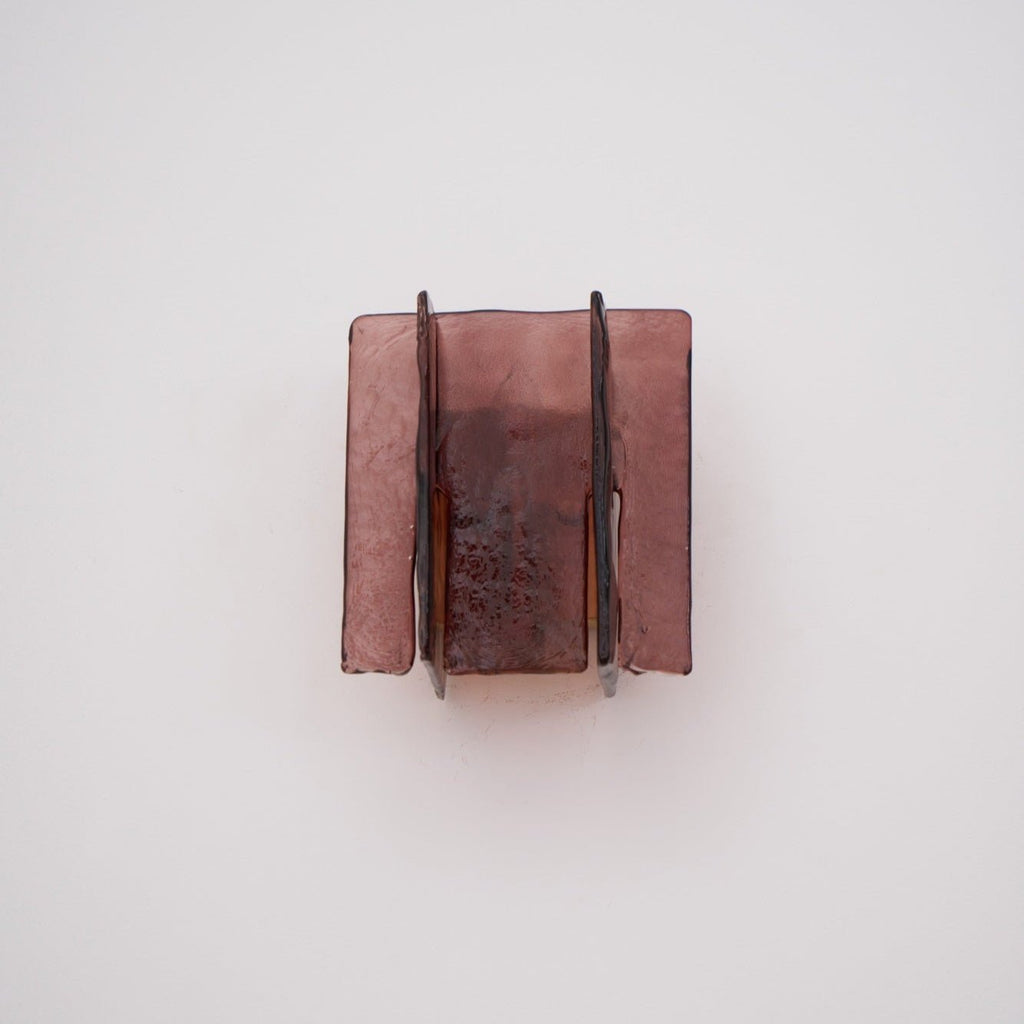Blason Wall Light | Iron, Metal, Glass | Wine Red