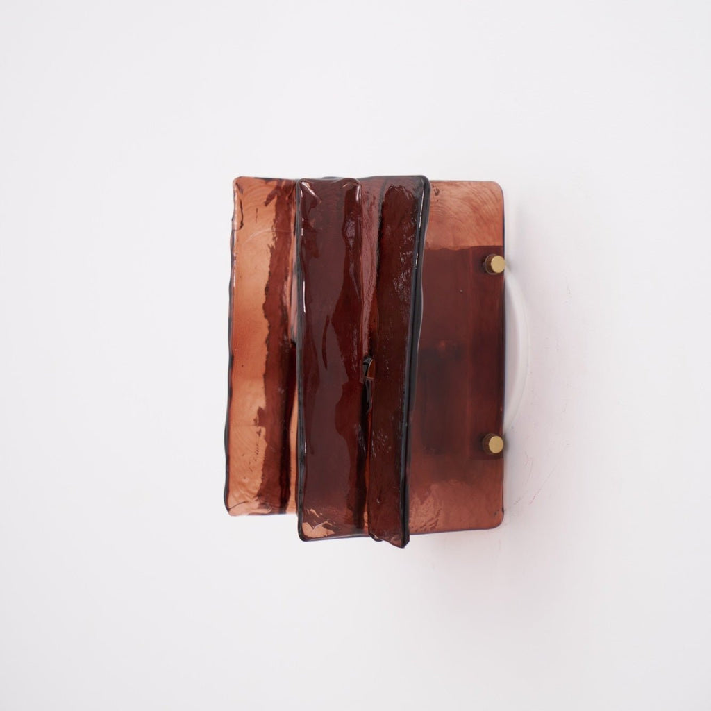Blason Wall Light | Iron, Metal, Glass | Wine Red