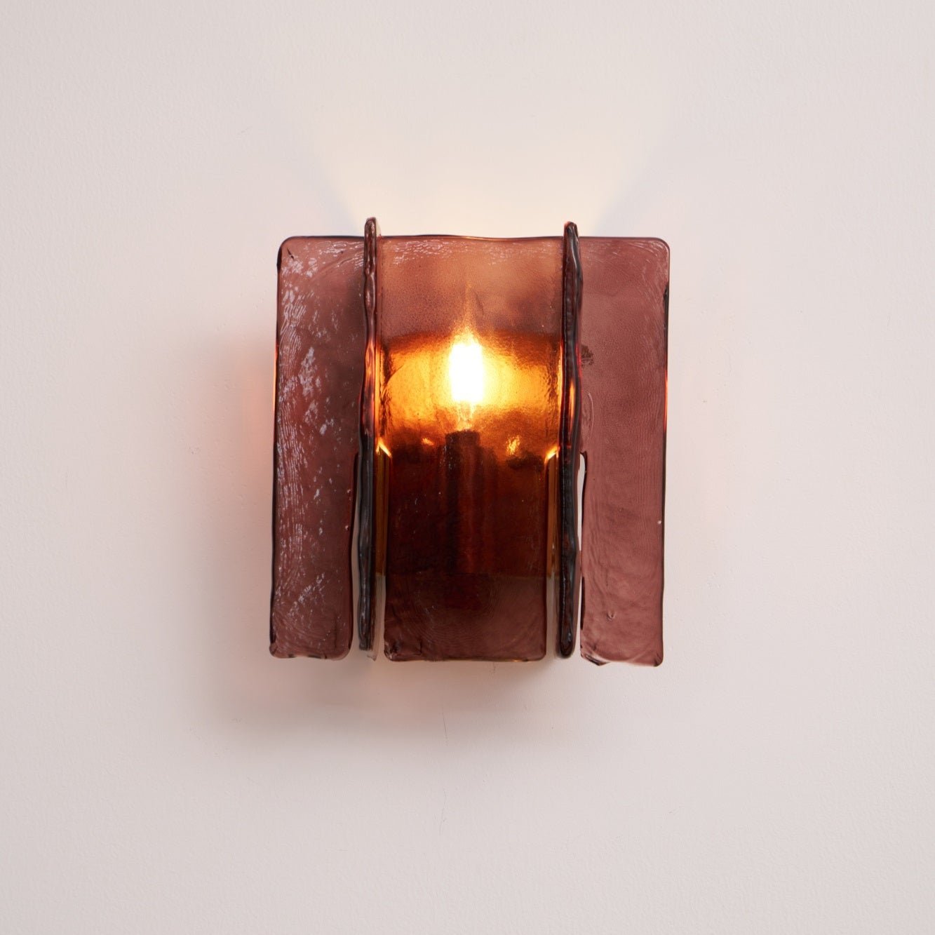Blason Wall Light | Iron, Metal, Glass | Wine Red