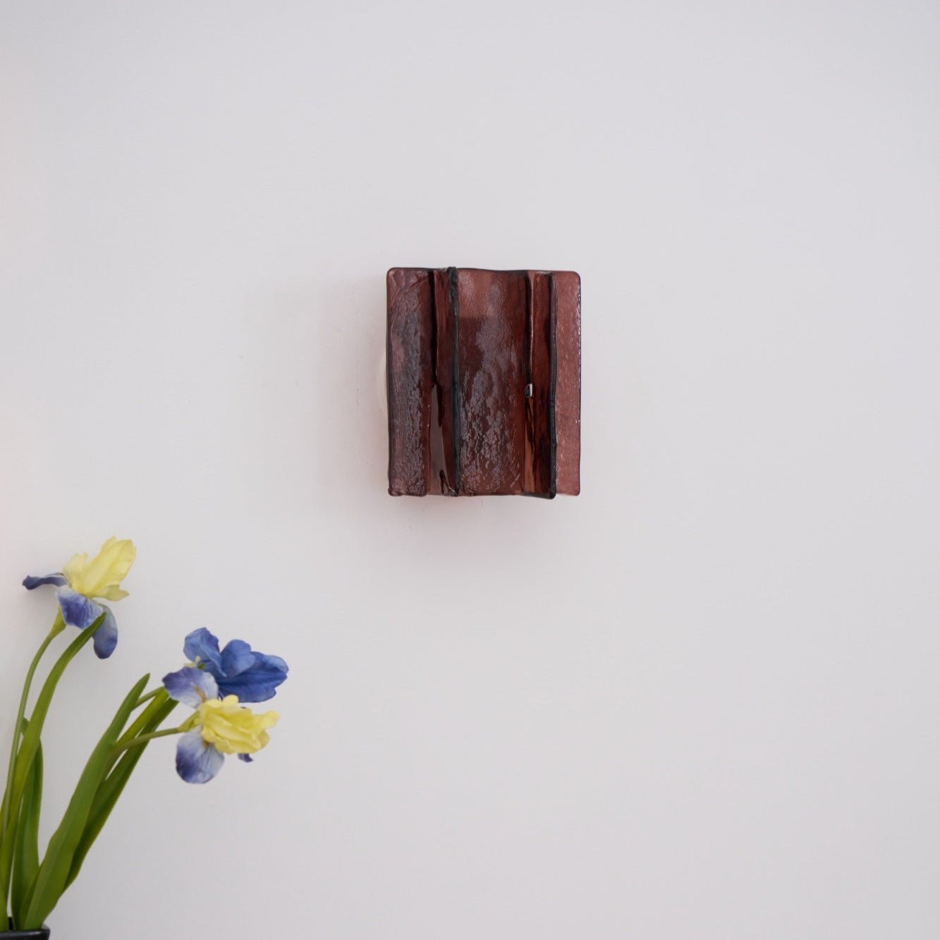 Blason Wall Light | Iron, Metal, Glass | Wine Red