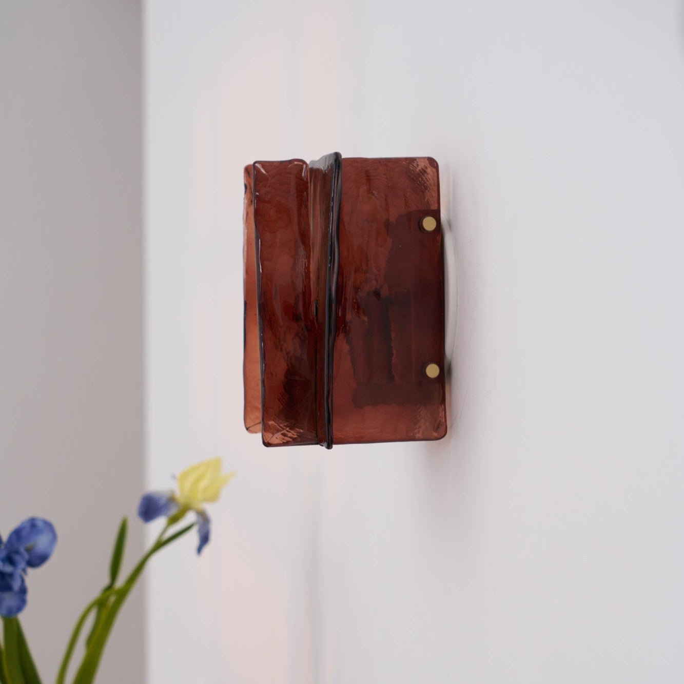 Blason Wall Light | Iron, Metal, Glass | Wine Red