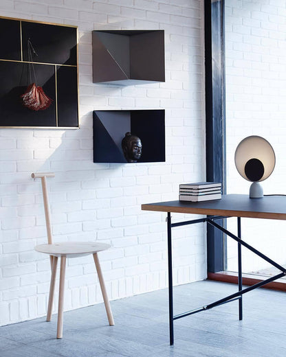 Table Lamp | Aluminum & LED | Gray and Pink
