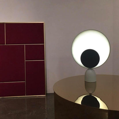 Table Lamp | Aluminum & LED | Gray and Pink