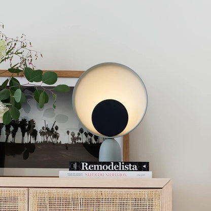 Table Lamp | Aluminum & LED | Gray and Pink