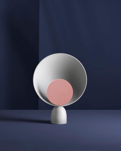 Table Lamp | Aluminum & LED | Gray and Pink