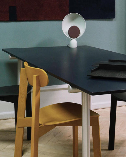 Table Lamp | Aluminum & LED | Gray and Pink