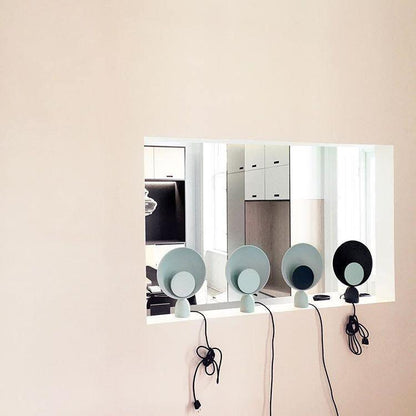 Table Lamp | Aluminum & LED | Gray and Pink