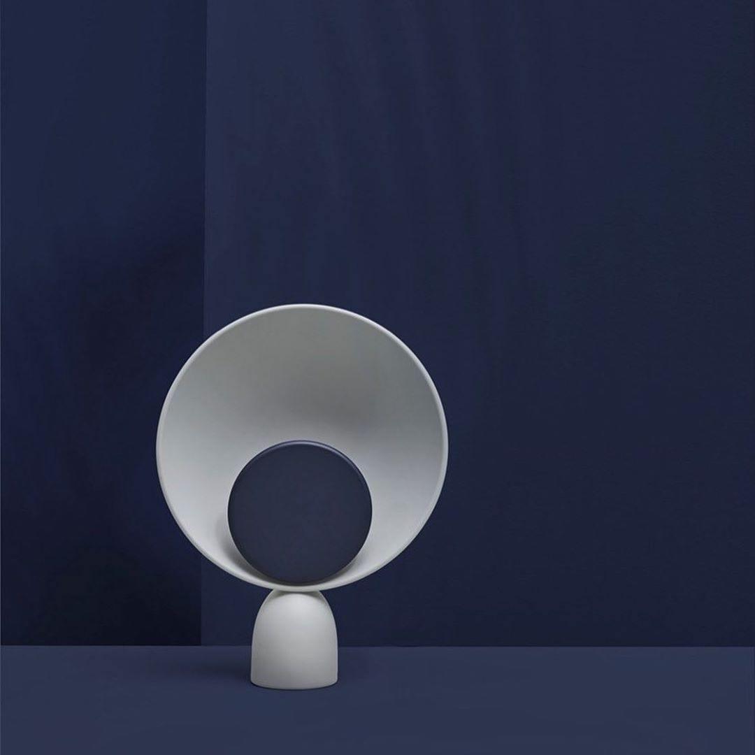 Table Lamp | Aluminum & LED | Gray and Pink