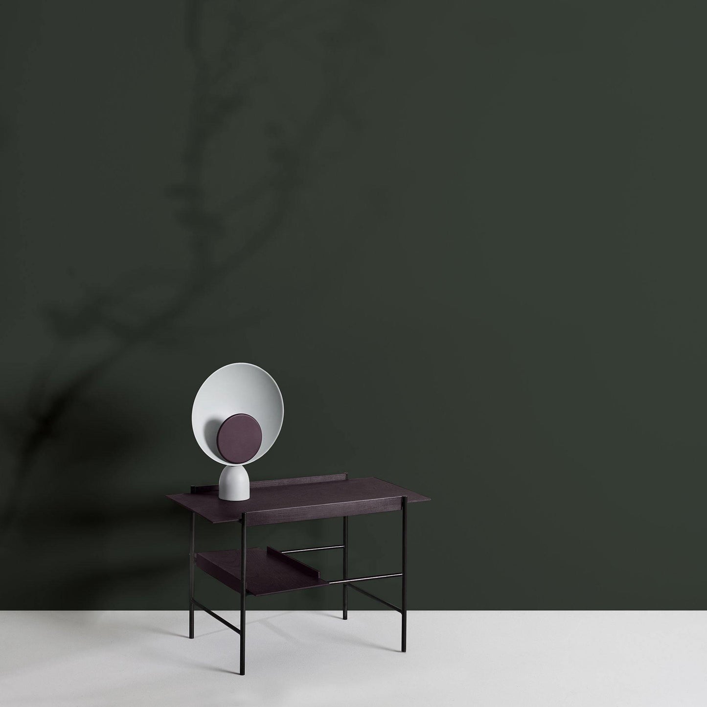 Table Lamp | Aluminum & LED | Gray and Pink