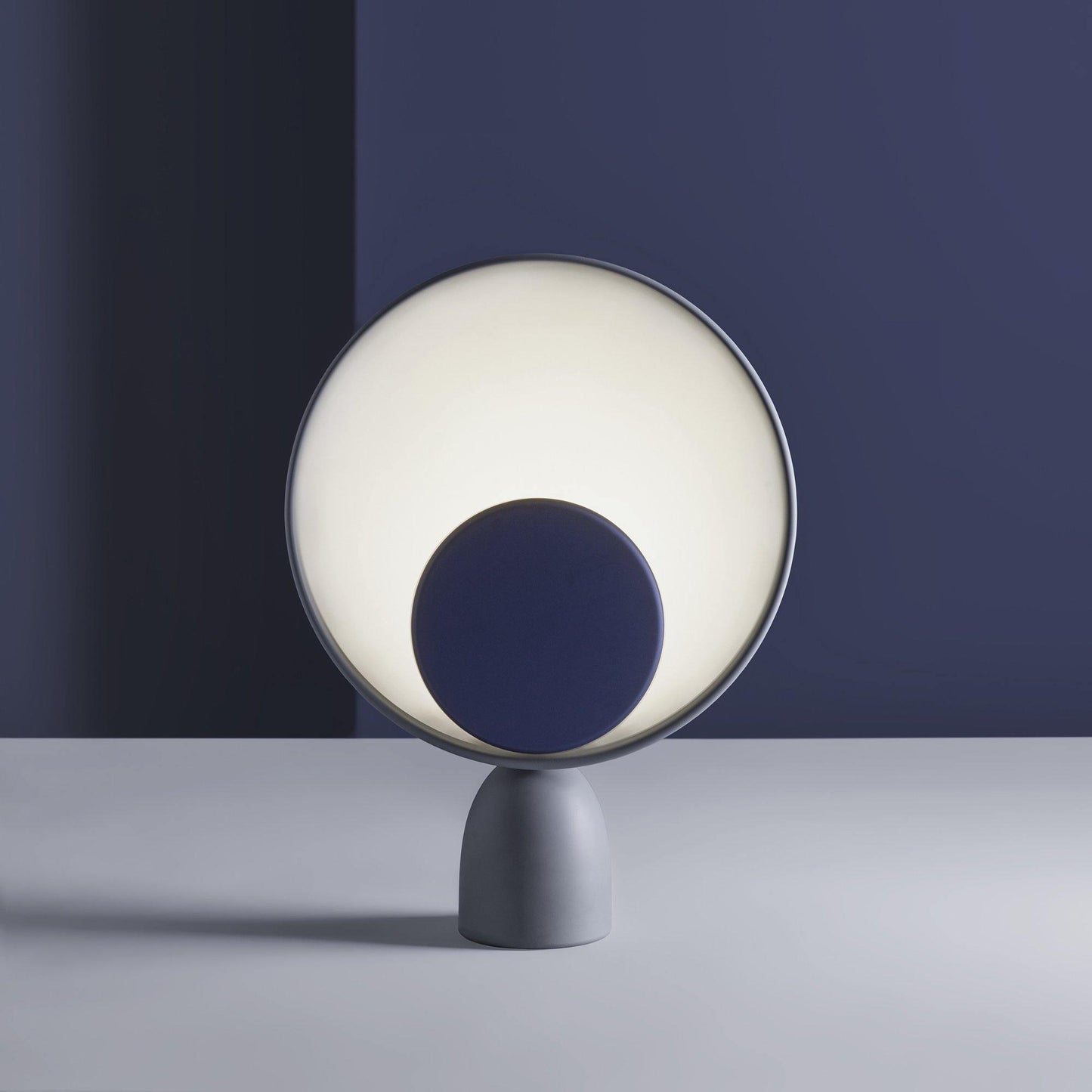 Table Lamp | Aluminum & LED | Gray and Pink