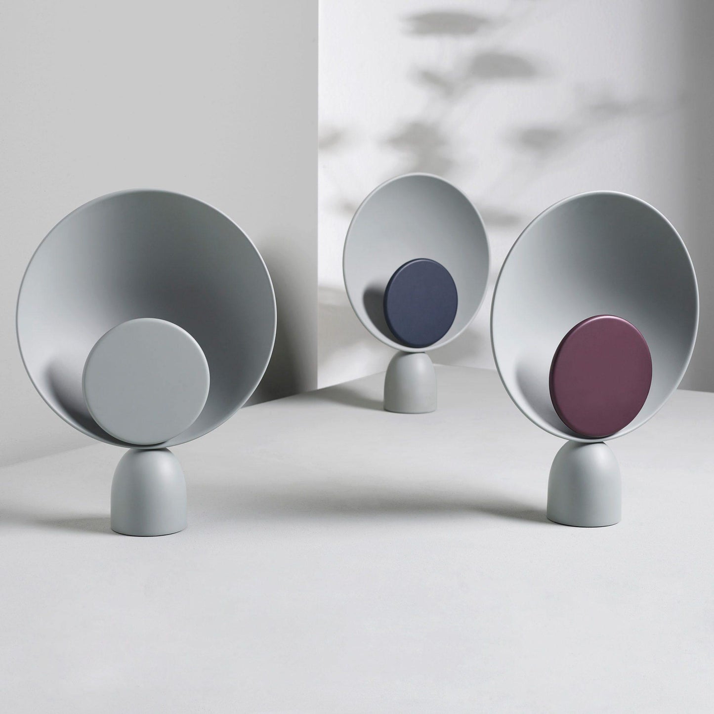 Table Lamp | Aluminum & LED | Gray and Pink