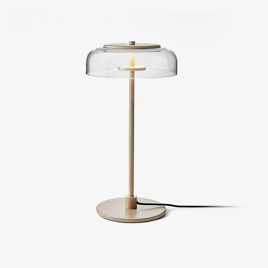 Solara Table Lamp | Brass & Glass | Clear or Grey Shade
