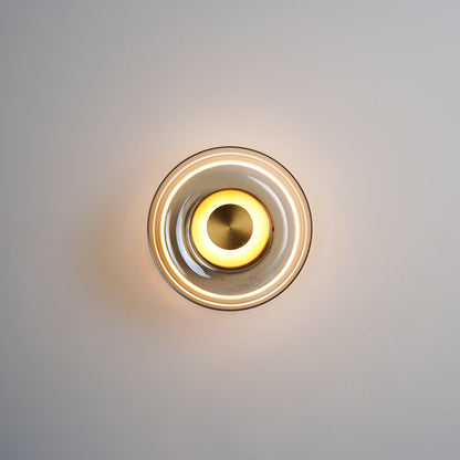 Glimmera Wall Light | Brass & Glass | 10cm Diameter