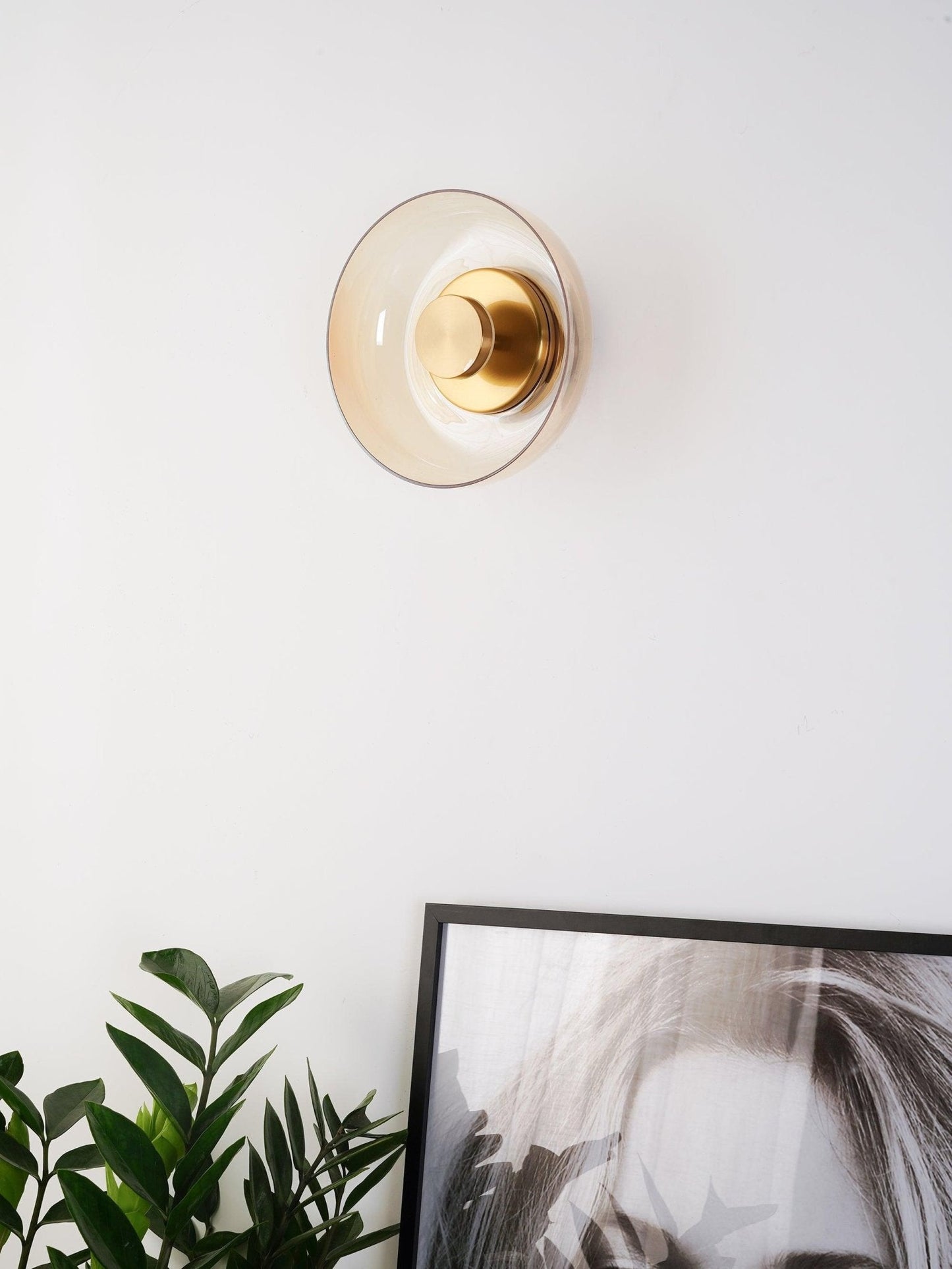 Glimmera Wall Light | Brass & Glass | 10cm Diameter