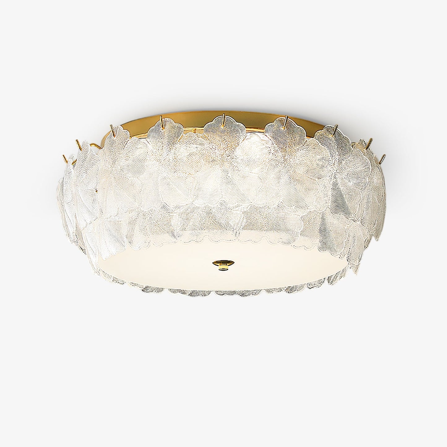 Blossom Cluster Ceiling Light | Glass & Metal | White & Gold