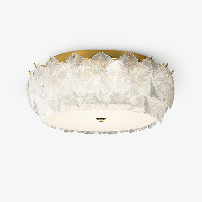 Blossom Cluster Ceiling Light | Glass & Metal | White & Gold