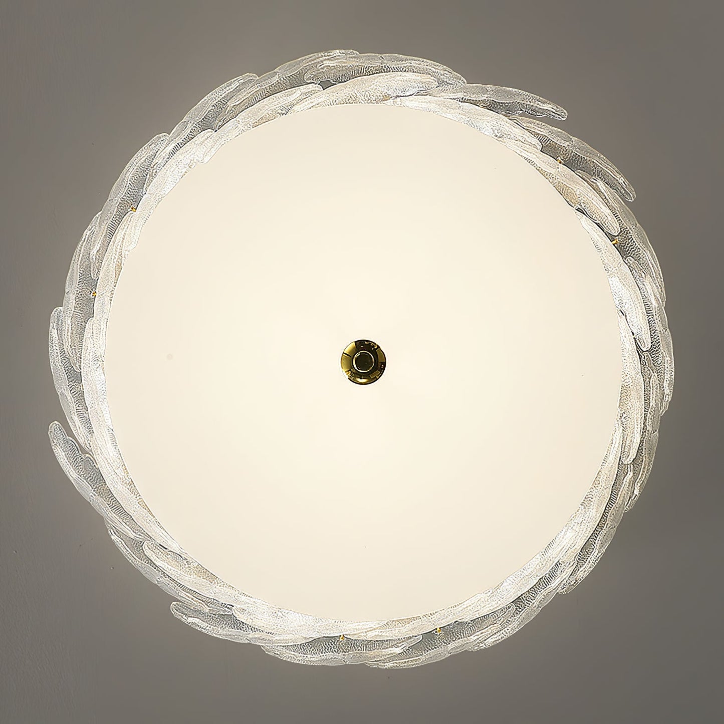 Blossom Cluster Ceiling Light | Glass & Metal | White & Gold