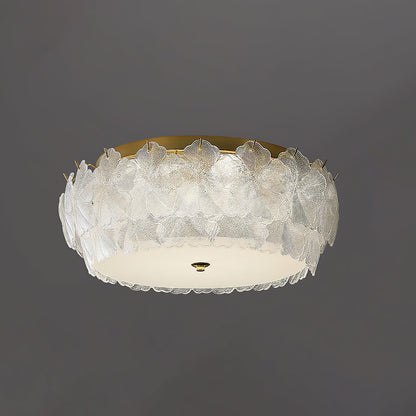 Blossom Cluster Ceiling Light | Glass & Metal | White & Gold